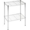 image:imageHoneyCanDo 5Tier HeavyDuty Adjustable Shelves Metal Storage Rack with 200lb Shelf Capacity White 14 W x 36 L x 72 HChrome