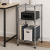 image:imageHoneyCanDo 5Tier HeavyDuty Adjustable Shelves Metal Storage Rack with 200lb Shelf Capacity White 14 W x 36 L x 72 HChrome