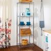 image:imageHoneyCanDo 5Tier HeavyDuty Adjustable Shelves Metal Storage Rack with 200lb Shelf Capacity White 14 W x 36 L x 72 HChrome