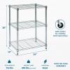 image:imageHoneyCanDo 5Tier HeavyDuty Adjustable Shelves Metal Storage Rack with 200lb Shelf Capacity White 14 W x 36 L x 72 HChrome