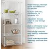 image:imageHoneyCanDo 5Tier HeavyDuty Adjustable Shelves Metal Storage Rack with 200lb Shelf Capacity White 14 W x 36 L x 72 HWhite