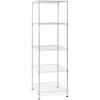 image:imageHoneyCanDo 5Tier HeavyDuty Adjustable Shelves Metal Storage Rack with 200lb Shelf Capacity White 14 W x 36 L x 72 HWhite