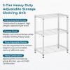image:imageHoneyCanDo 5Tier HeavyDuty Adjustable Shelves Metal Storage Rack with 200lb Shelf Capacity White 14 W x 36 L x 72 HWhite