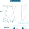 image:imageHoneyCanDo EasyFold Collapsible Clothes Drying Rack  Sturdy Metal Laundry Rack Holds 40 lbs SpaceSaving Clothes Rack Towel Rack Foldable Laundry Drying Rack for IndoorOutdoor Use  WhiteAFrame