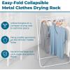 image:imageHoneyCanDo EasyFold Collapsible Clothes Drying Rack  Sturdy Metal Laundry Rack Holds 40 lbs SpaceSaving Clothes Rack Towel Rack Foldable Laundry Drying Rack for IndoorOutdoor Use  WhiteAFrame