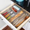 image:imageHoneyCanDo KCH02163 Steel Mesh 7Compartment Expandable Utility Drawer Organizer SilverMedium Pack of 1