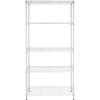 image:imageHoneyCanDo 5Tier HeavyDuty Adjustable Shelves Metal Storage Rack with 200lb Shelf Capacity White 14 W x 36 L x 72 HWhite