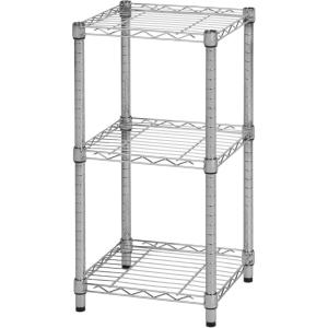 image:imageHoneyCanDo 5Tier HeavyDuty Adjustable Shelves Metal Storage Rack with 200lb Shelf Capacity White 14 W x 36 L x 72 HChrome