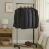 image:imageHoneyCanDo Adjustable Height Rolling Metal Clothes Rack GAR01122 Chrome 30 lbs