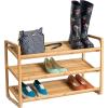 image:imageHoneyCanDo SHO01599 Bamboo 3Tier Shoe Shelf3Tier Bamboo Shoe Shelf