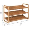 image:imageHoneyCanDo SHO01599 Bamboo 3Tier Shoe Shelf3Tier Bamboo Shoe Shelf