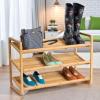 image:imageHoneyCanDo SHO01599 Bamboo 3Tier Shoe Shelf3Tier Bamboo Shoe Shelf