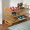 image:imageHoneyCanDo SHO01599 Bamboo 3Tier Shoe Shelf3Tier Bamboo Shoe Shelf