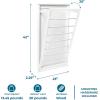 image:imageHoneyCanDo The Perfect Wall Mounted Clothes Rack with Drying Rod and Drying Rack A SpaceSaving Efficient Solution for Drying Clothes at Home Keeping Your Laundry Organized and Your Space Neat