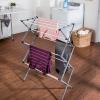 image:imageHoneyCanDo Deluxe Metal Collapsible Clothes Drying Rack 50 lbs 29 x 142 x 421 White amp GreyWhite and Grey