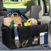 image:imageHoneyCanDo SFT01166 Soft Storage Chest Black Folding Car Trunk Organizer255L