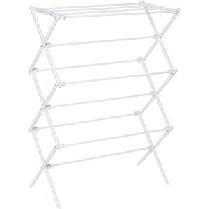 image:imageHoneyCanDo Collapsible Laundry Drying Rack Portable Clothes Rack SpaceSaving amp Easy to Store Metal Garment Rack Sturdy Clothes Dryer Ideal for Small Spaces Indoor amp Outdoor Use White