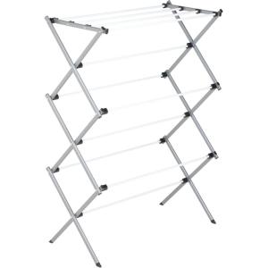 image:imageHoneyCanDo Deluxe Metal Collapsible Clothes Drying Rack 50 lbs 29 x 142 x 421 White amp GreyWhite and Grey