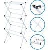 image:imageHoneyCanDo 3Tier Folding Metal Clothes Drying Rack  Portable Accordion Laundry Drying Stand  16 Ft Drying Capacity  Compact SpaceSaving Design for Apartments amp Small Spaces21 W