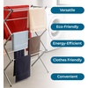 image:imageHoneyCanDo 3Tier Folding Metal Clothes Drying Rack  Portable Accordion Laundry Drying Stand  16 Ft Drying Capacity  Compact SpaceSaving Design for Apartments amp Small Spaces29 W