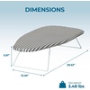 image:imageHoneyCanDo Steel Tabletop Ironing Board with Folding Legs Grey and White Stripe Cotton Cover Compact SpaceSaving Design 30 L x 6 H29 L x 13 W