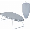 image:imageHoneyCanDo Steel Tabletop Ironing Board with Folding Legs Grey and White Stripe Cotton Cover Compact SpaceSaving Design 30 L x 6 H29 L x 13 W