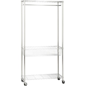image:imageHoneyCanDo Chrome Rolling Laundry Station SHF04272 Chrome